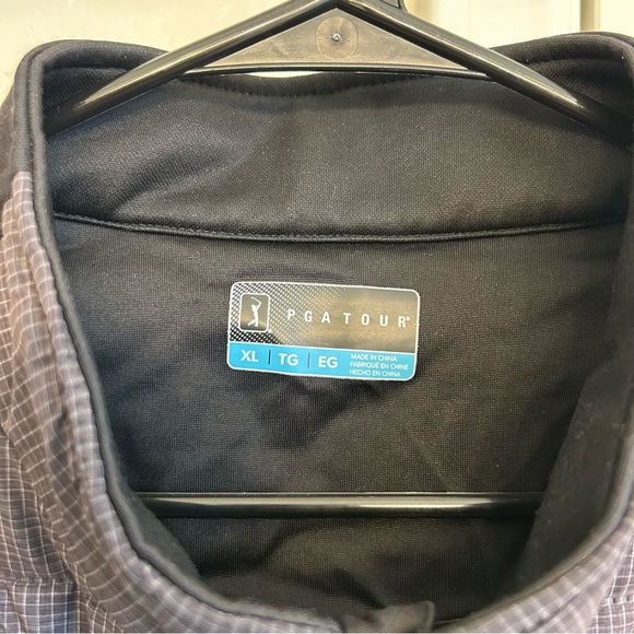 PGA Tour Men’s XL Black and Gray Golf Puff Vest Full-Length Zipper Lightweight - Picture 2 of 8